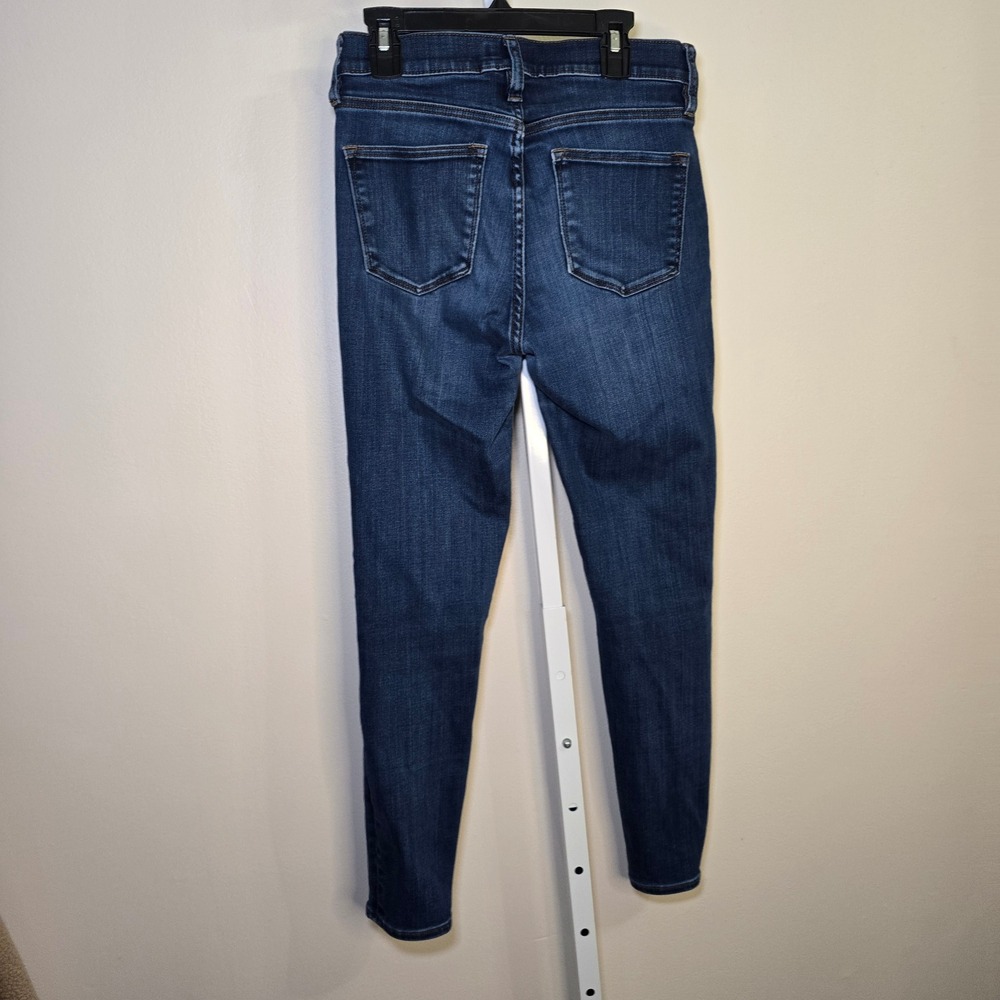 J.Crew 9" High-rise‎ Toothpick Jeans Women Size 27  Dark Wash Stretch Denim - Picture 4 of 4